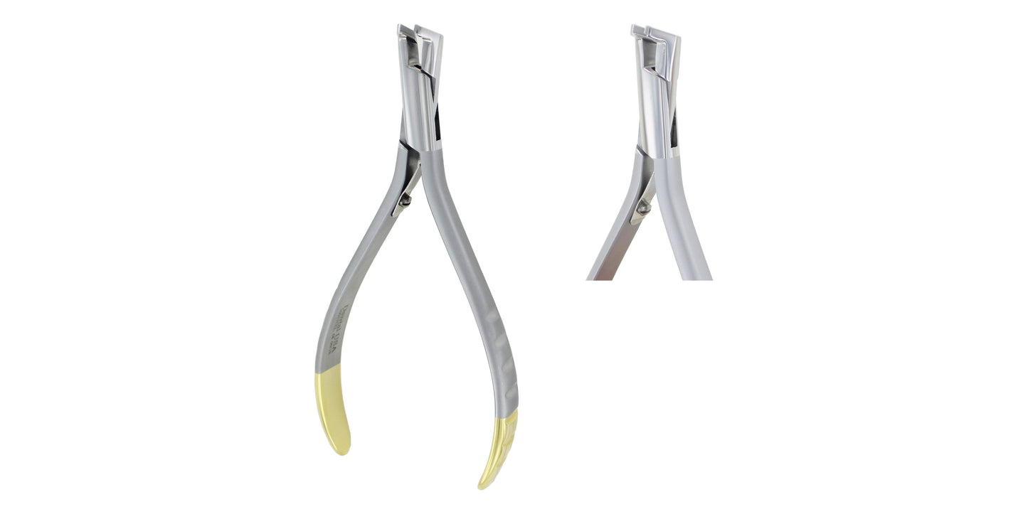 Orthodontic Distal End Cutter, T/C Safty Hold Long Handle 14.5Cm