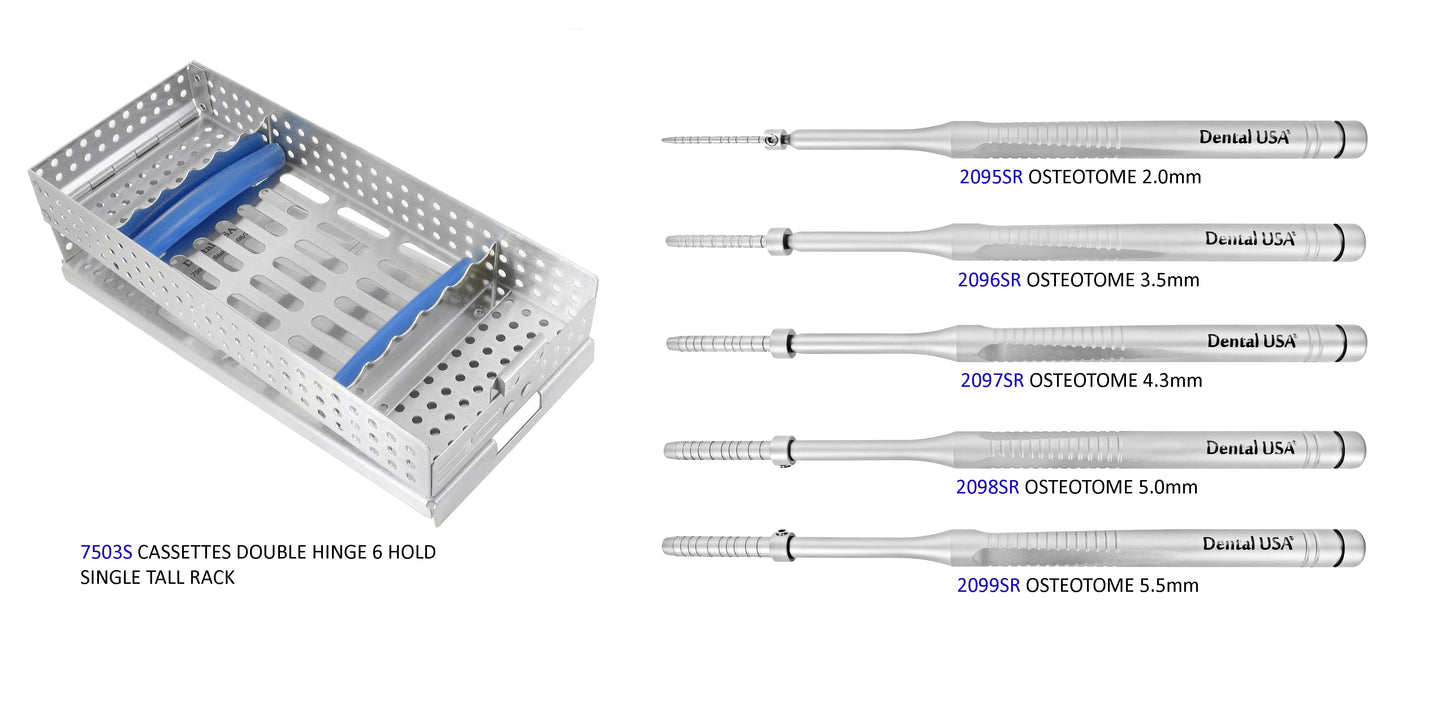 Osteotome Long Set (6 Inst) Straight Convex