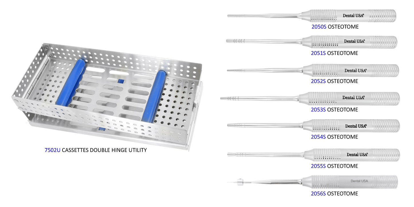 Osteotome Long Set (8 Pcs) (With 13Mm Handle)