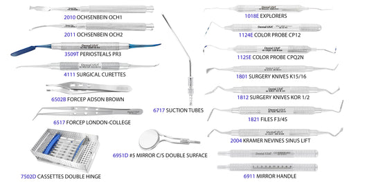 Periodontal Surgery Kit, 116 Instruments with Cassette