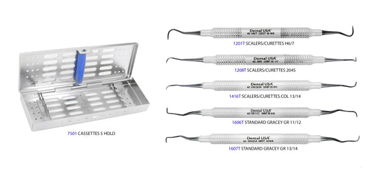 Implant Scaler & Curettes Set (6 Pieces)