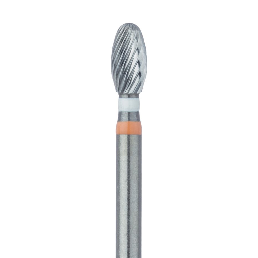 Tungsten carbide T&F finishing bur with twist, FG