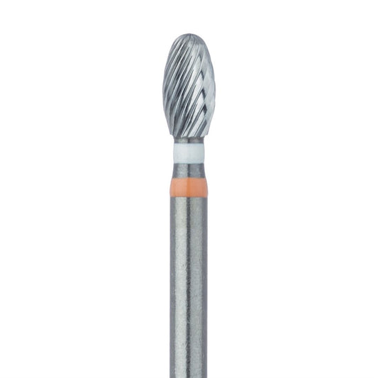 Tungsten carbide T&F finishing bur with twist, FG